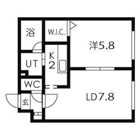 ブランノワール厚別南の物件間取画像